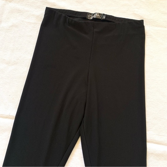 SYMPLI Black Matte Jersey Straight Leg Capri Pull-On Elastic Waist Pants Size 6 - Picture 2 of 9